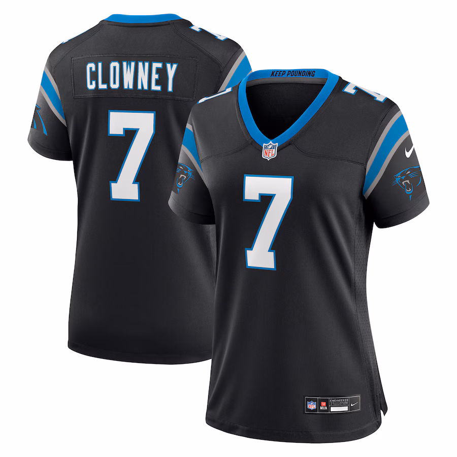 Women's Carolina Panthers Jadeveon Clowney Nike  Black  Game Jersey - U-jersey