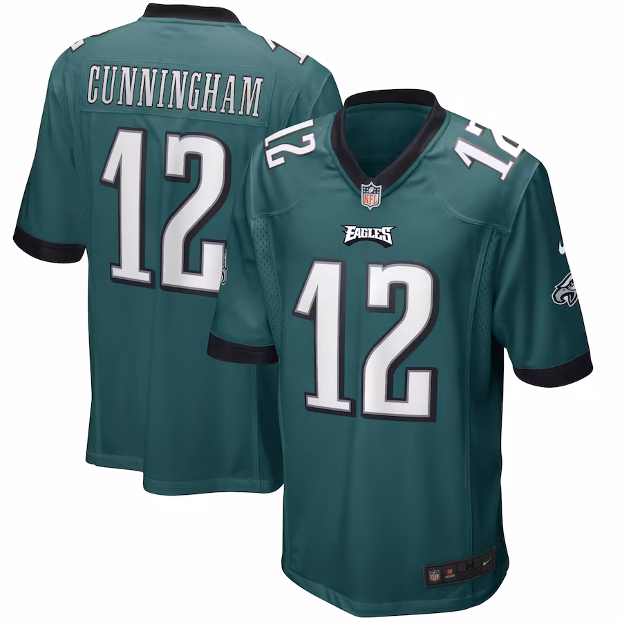 Men's Philadelphia Eagles Randall Cunningham Nike Midnight Green Game Retired Player Jersey - U-jersey