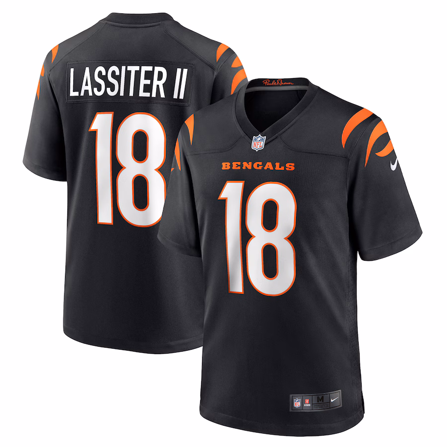 Men's Cincinnati Bengals Kwamie Lassiter II Nike Black Game Player Jersey - U-jersey