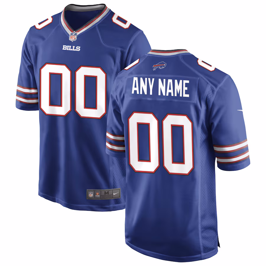 Men's Buffalo Bills Nike Royal Custom Game Jersey - U-jersey
