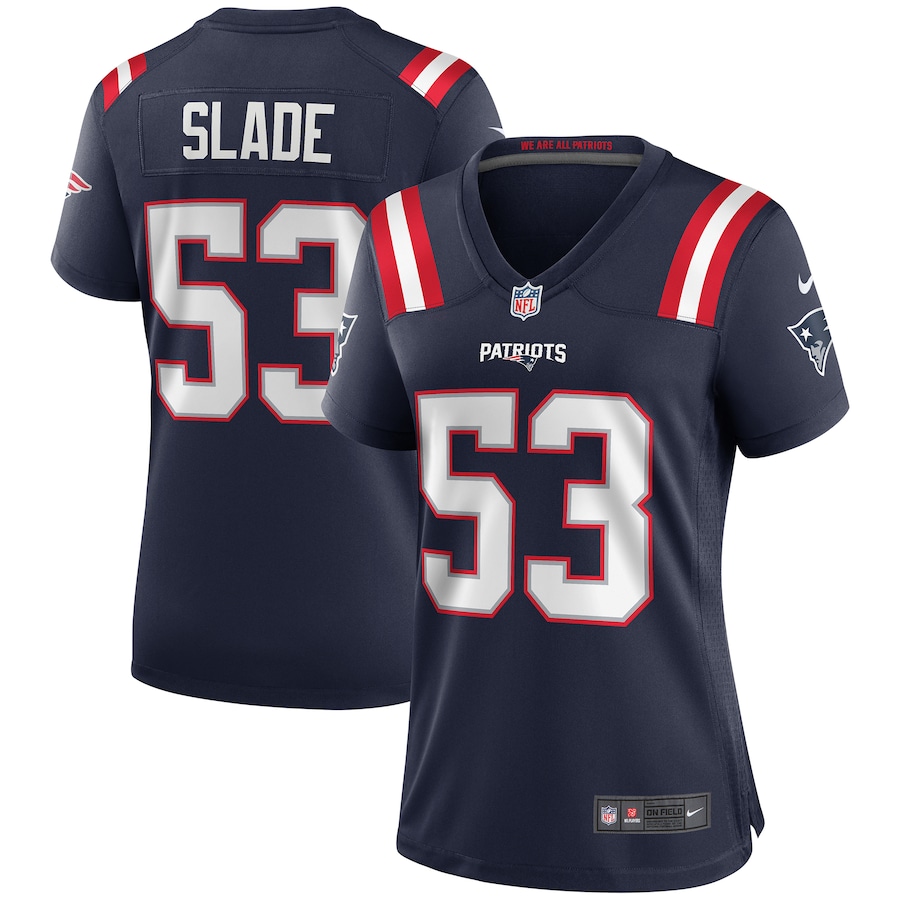 Women's New England Patriots Chris Slade Nike Navy Game Retired Player Jersey - U-jersey