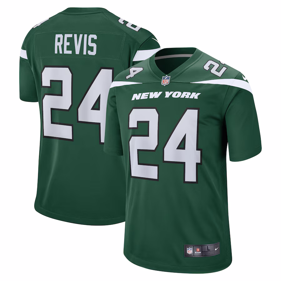 Men's New York Jets Darrelle Revis Nike Gotham Green Retired Player Game Jersey - U-jersey