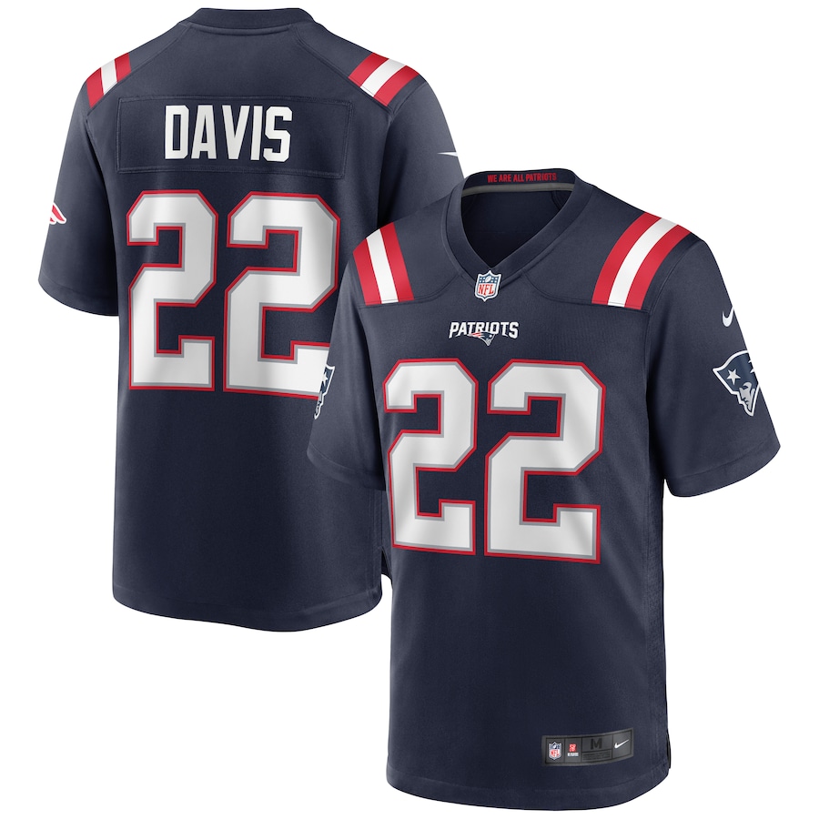 Men's New England Patriots Cody Davis Nike Navy Game Jersey - U-jersey