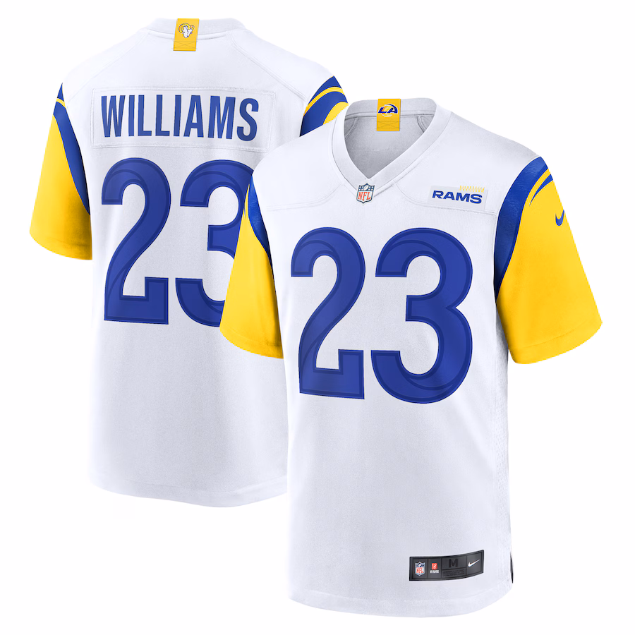 Men's Los Angeles Rams Kyren Williams Nike  White  Game Jersey - U-jersey