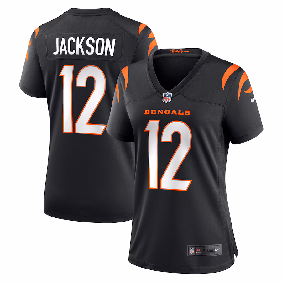 Women's Cincinnati Bengals Shedrick Jackson Nike  Black Team Game Jersey - U-jersey