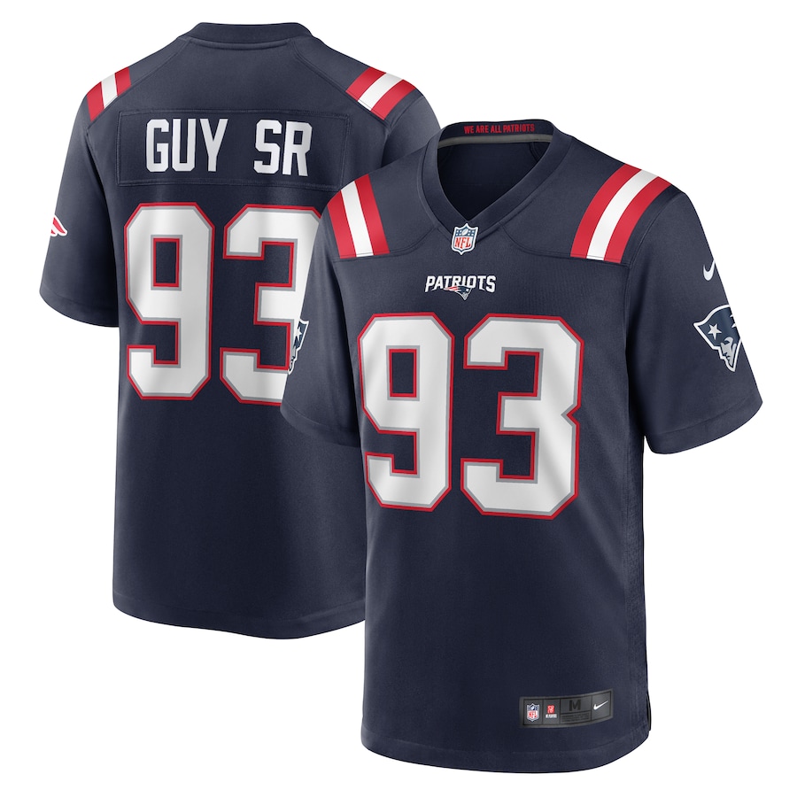 Men's New England Patriots Lawrence Guy Nike  Navy Team Game Jersey - U-jersey