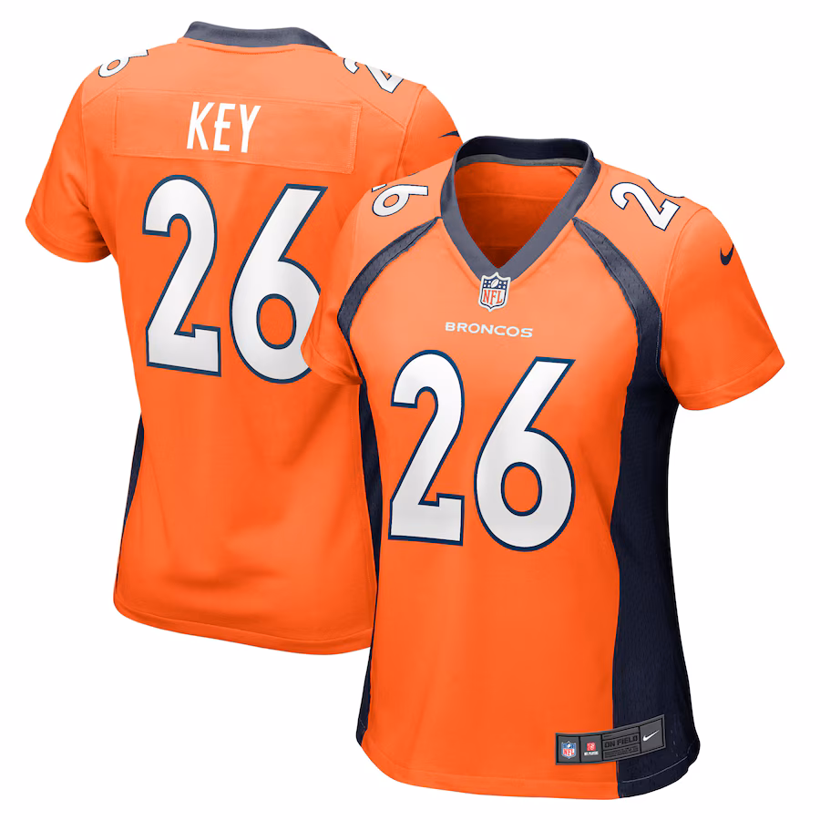 Women's Denver Broncos Devon Key Nike  Orange Team Game Jersey - U-jersey