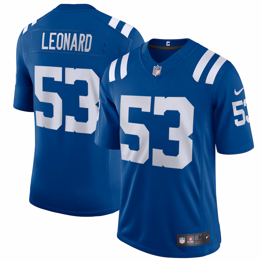 Men's Indianapolis Colts Shaquille Leonard Nike Royal Vapor Limited Jersey - U-jersey