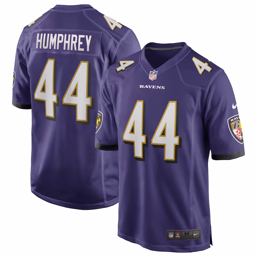 Men's Baltimore Ravens Marlon Humphrey Nike Purple Game Jersey - U-jersey