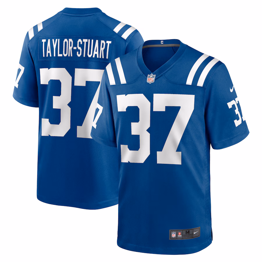 Men's Indianapolis Colts Isaac Taylor-Stuart Nike  Royal Team Game Jersey - U-jersey