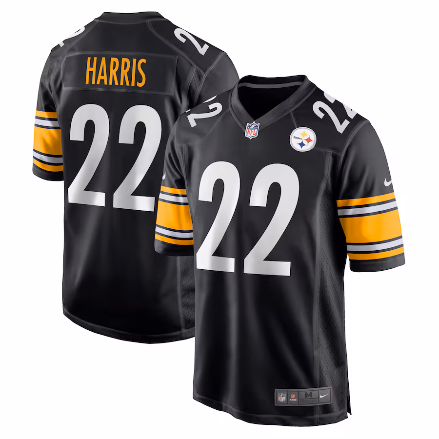 Men's Pittsburgh Steelers Najee Harris Nike Black Game Jersey - U-jersey