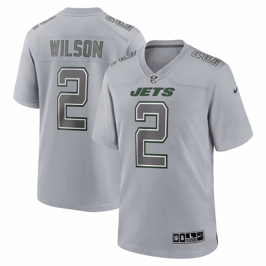 Men's New York Jets Zach Wilson Nike Gray Atmosphere Fashion Game Jersey - U-jersey