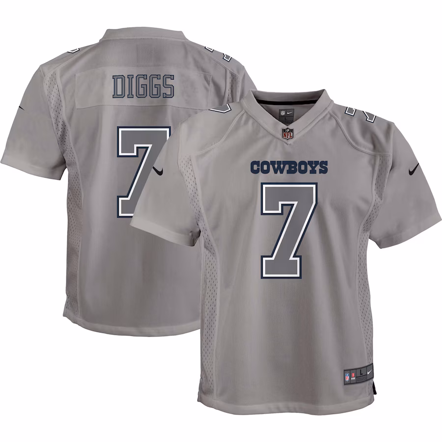 Youth Dallas Cowboys Trevon Diggs Nike Gray Atmosphere Game Jersey - U-jersey
