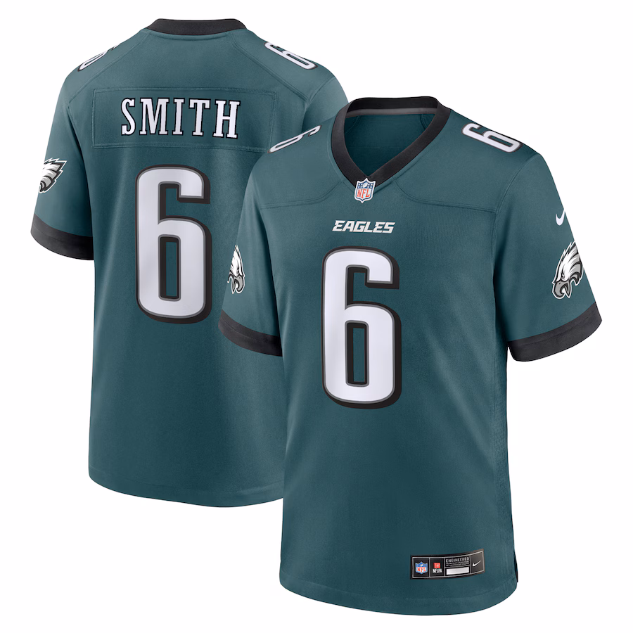 Men's Philadelphia Eagles DeVonta Smith Nike Midnight Green Team Game Jersey - U-jersey