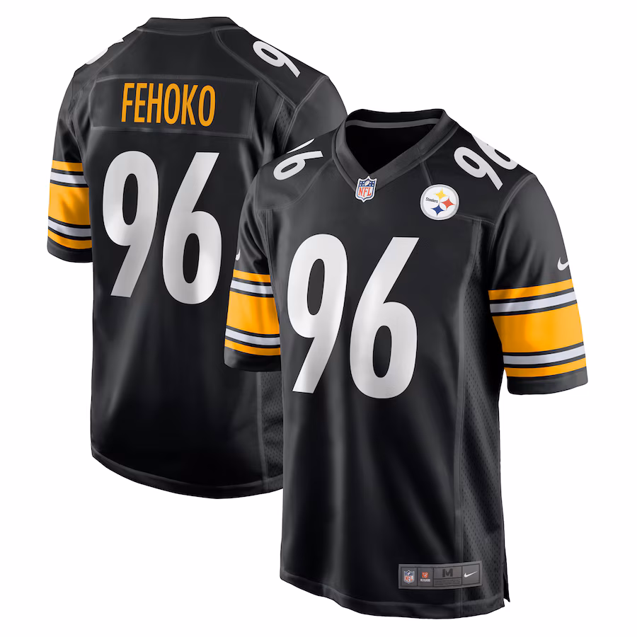 Men's Pittsburgh Steelers Breiden Fehoko Nike  Black  Game Jersey - U-jersey