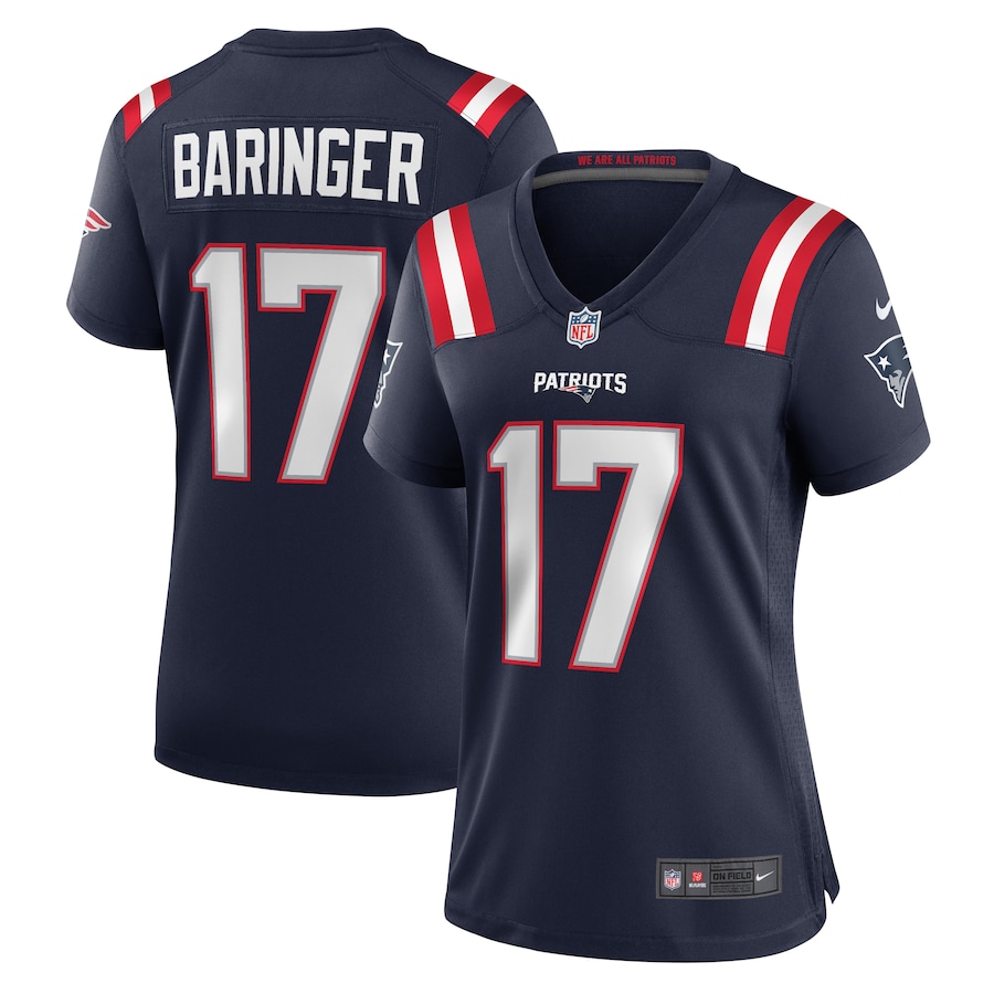 Women's New England Patriots Bryce Baringer Nike  Navy Team Game Jersey - U-jersey