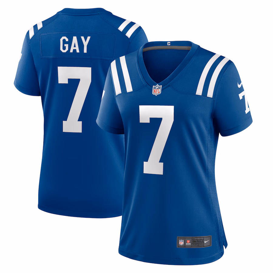 Women's Indianapolis Colts Matt Gay Nike Royal Team Game Jersey - U-jersey