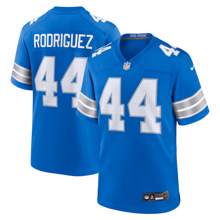 Men's Detroit Lions Malcolm Rodriguez Nike Blue Game Jersey - U-jersey