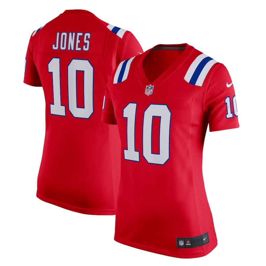 Women's New England Patriots Mac Jones Nike Red Game Jersey - U-jersey