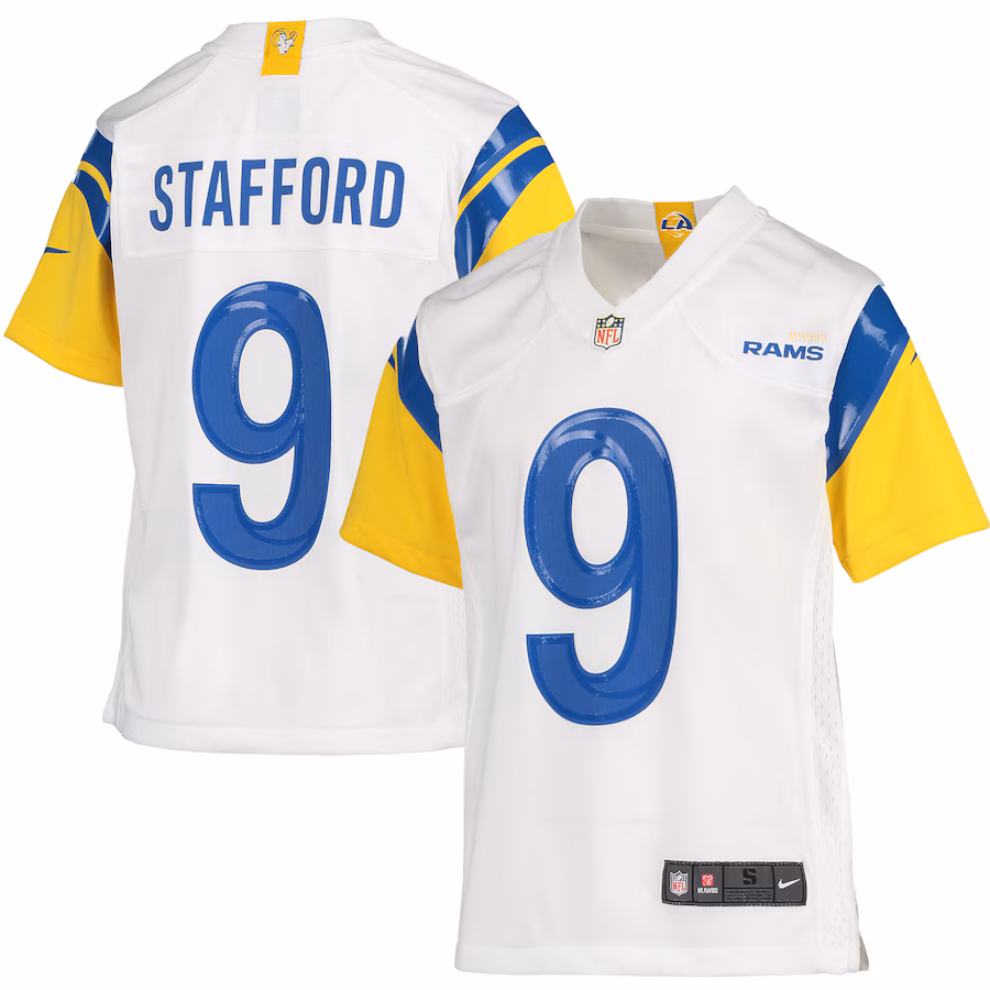 Youth Los Angeles Rams Matthew Stafford Nike White Game Jersey - U-jersey