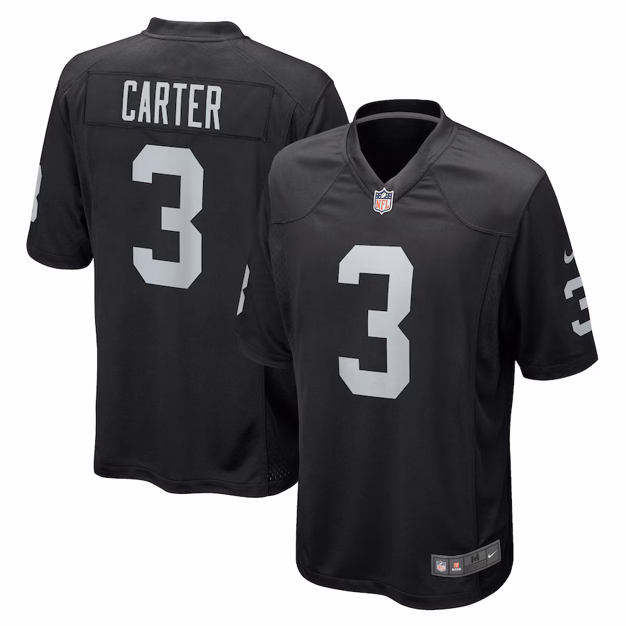 Men's Las Vegas Raiders DeAndre Carter Nike Black Game Player Jersey - U-jersey