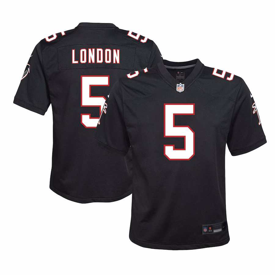 Youth Atlanta Falcons Drake London Nike Black Game Jersey - U-jersey