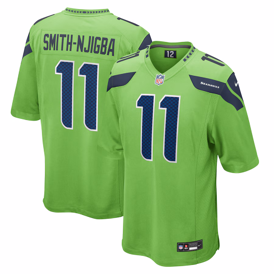 Men's Seattle Seahawks Jaxon Smith-Njigba Nike Neon Green  Game Jersey - U-jersey