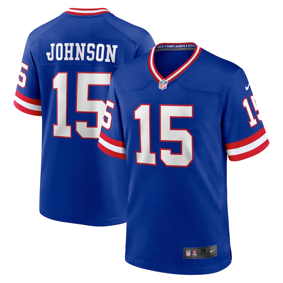 Men's New York Giants Collin Johnson Nike Royal Classic Player Game Jersey - U-jersey