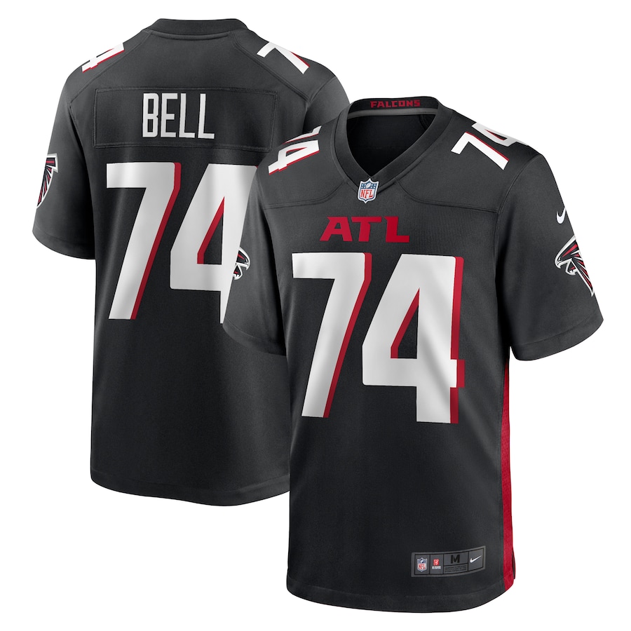 Men's Atlanta Falcons Travis Bell Nike  Black Team Game Jersey - U-jersey