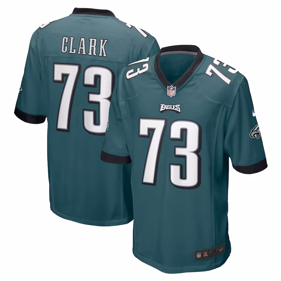 Men's Philadelphia Eagles Le'Raven Clark Nike Midnight Green  Game Jersey - U-jersey