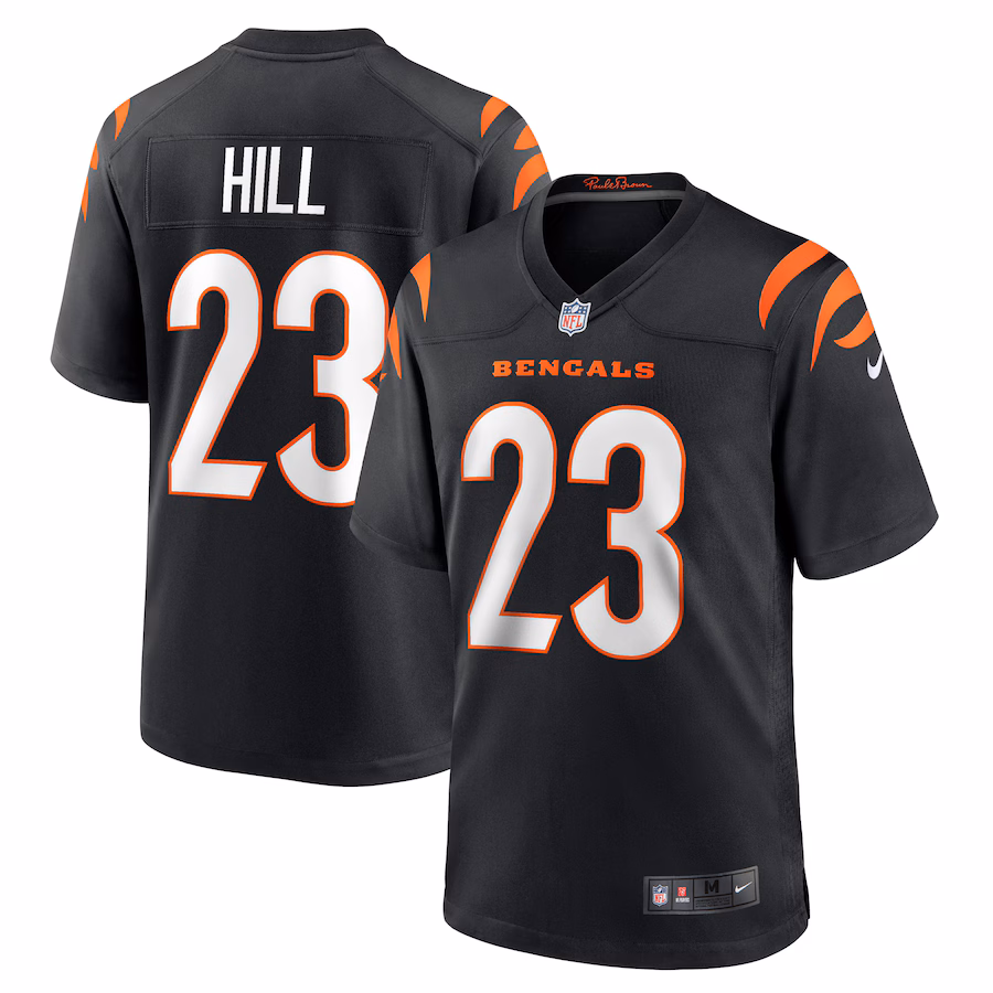 Men's Cincinnati Bengals Daxton Hill Nike Black Player Game Jersey - U-jersey