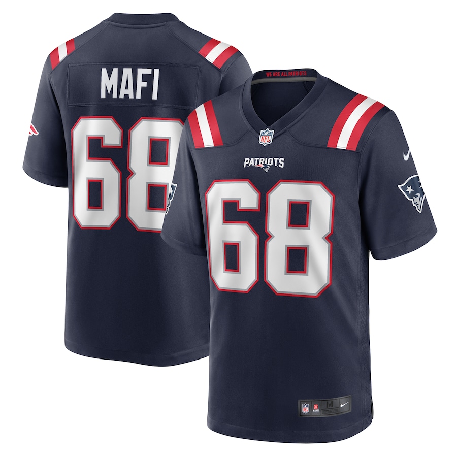 Men's New England Patriots Atonio Mafi Nike  Navy Team Game Jersey - U-jersey