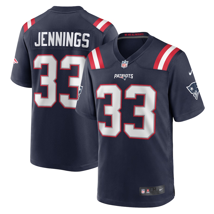 Men's New England Patriots Anfernee Jennings Nike  Navy Team Game Jersey - U-jersey