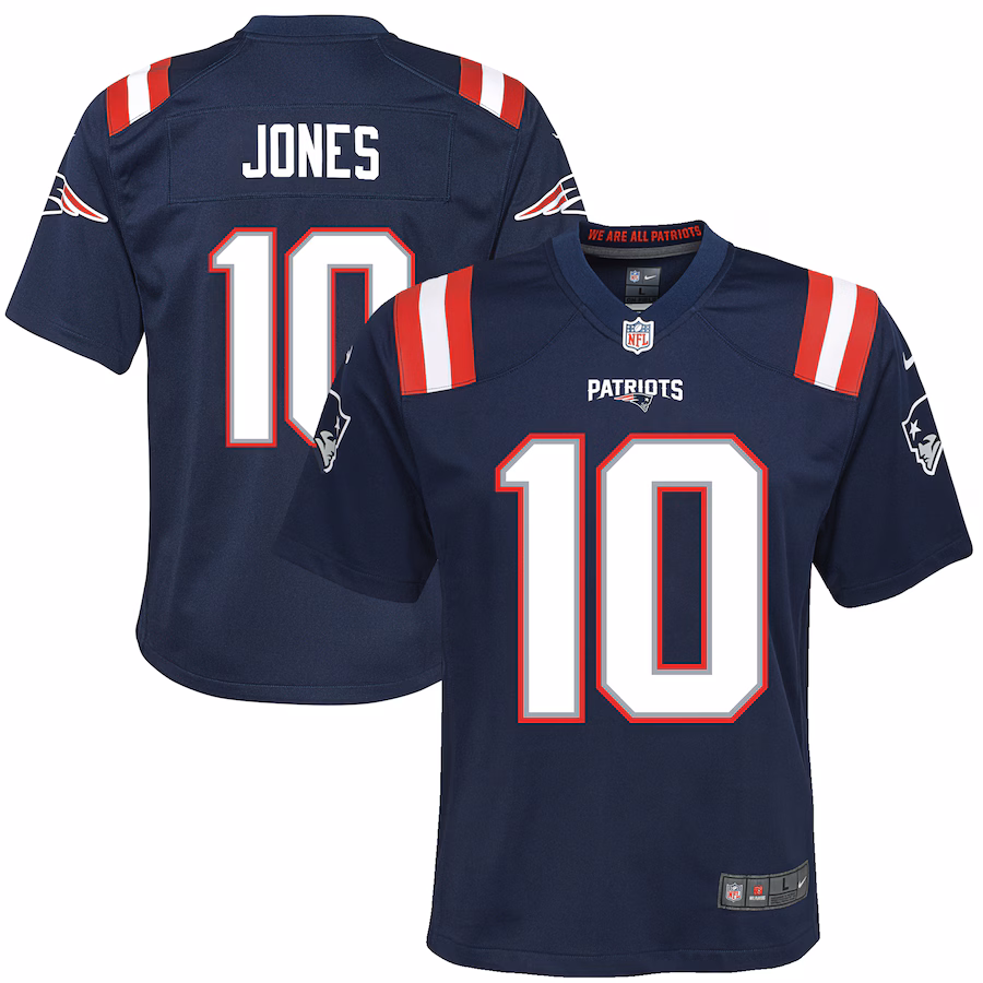 Youth New England Patriots Mac Jones Nike Navy Game Jersey - U-jersey