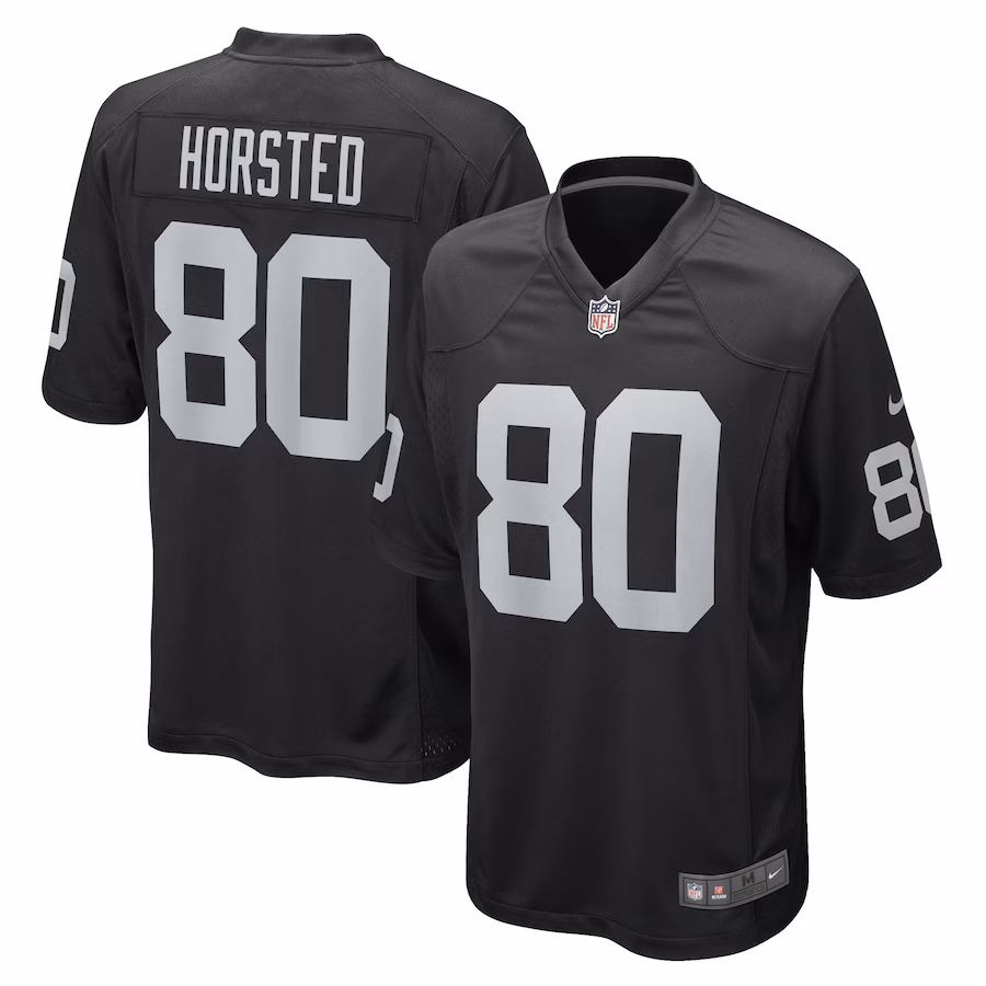 Men's Las Vegas Raiders Jesper Horsted Nike Black Game Player Jersey - U-jersey