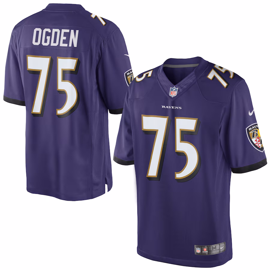 Mens Nike Jonathan Ogden Purple Baltimore Ravens Retired Player Limited Jersey - U-jersey