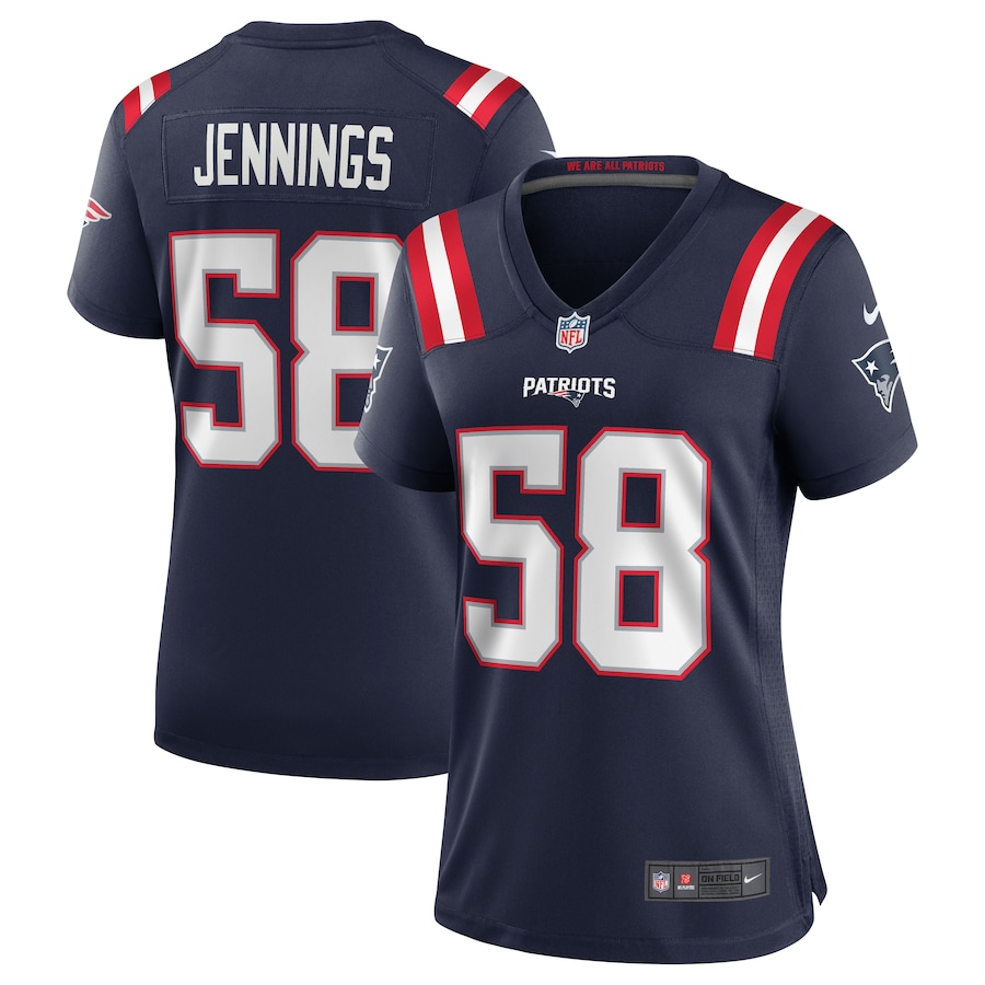 Women's New England Patriots Anfernee Jennings Nike Navy Team Game Jersey - U-jersey