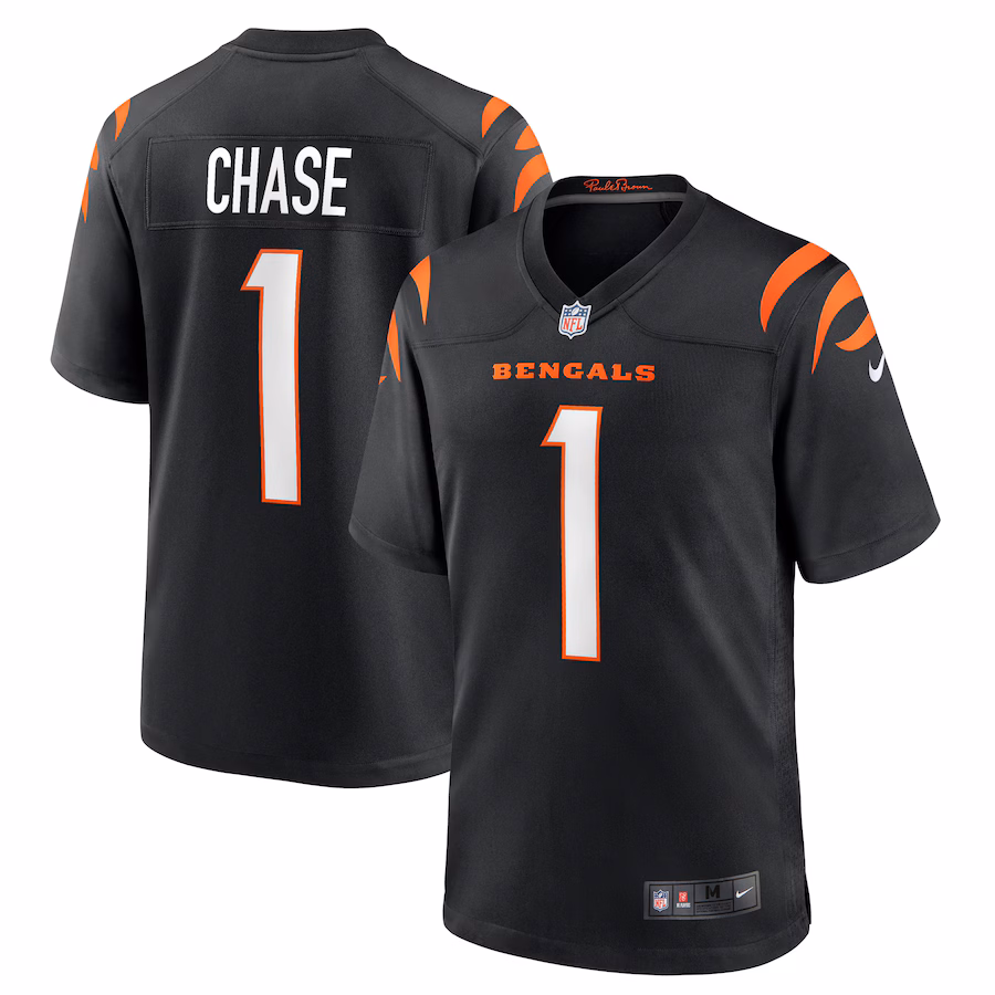 Men's Cincinnati Bengals Ja'Marr Chase Nike Black Game Jersey - U-jersey