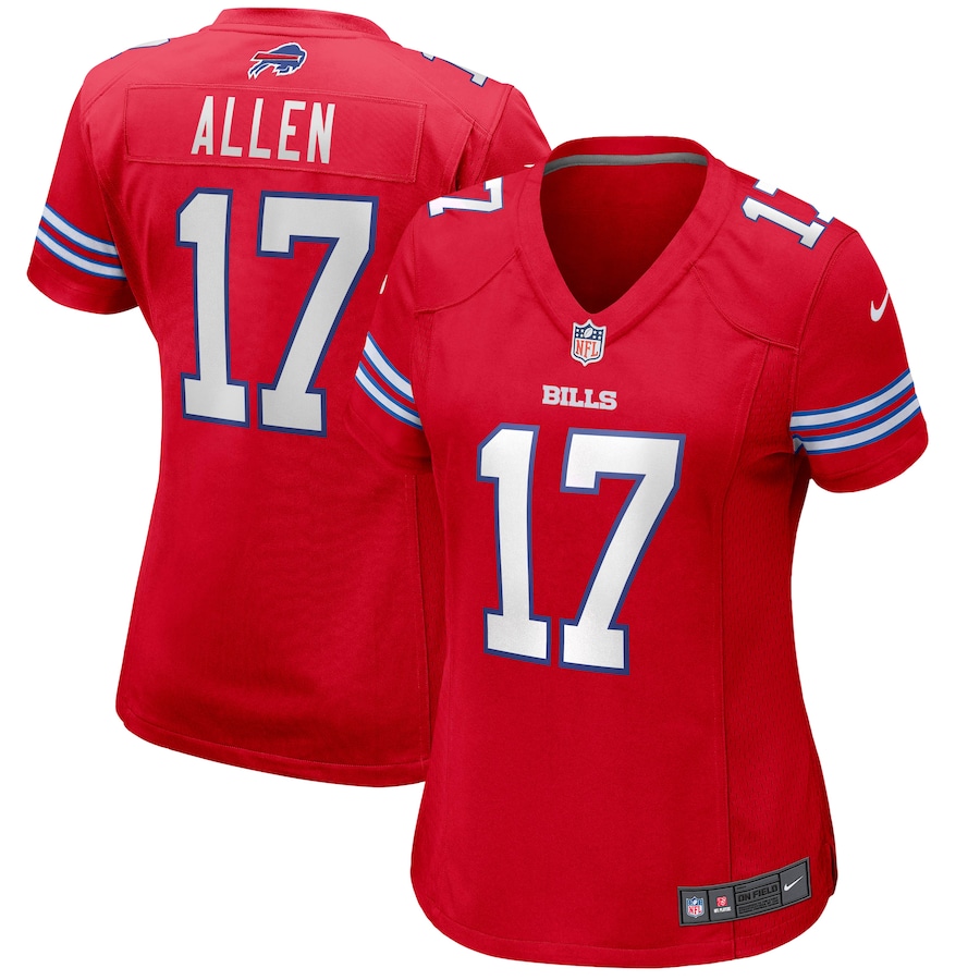 Women's Buffalo Bills Josh Allen Nike Red Alternate Game Player Jersey - U-jersey