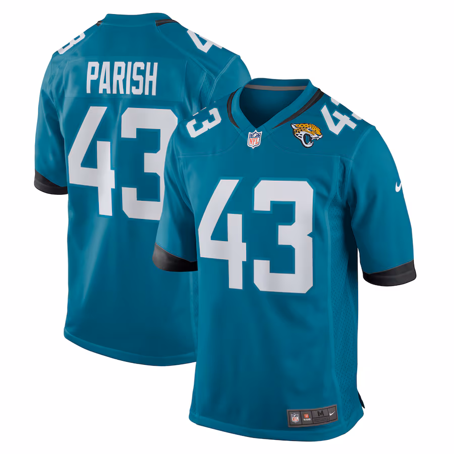 Men's Jacksonville Jaguars Derek Parish Nike  Teal  Game Jersey - U-jersey