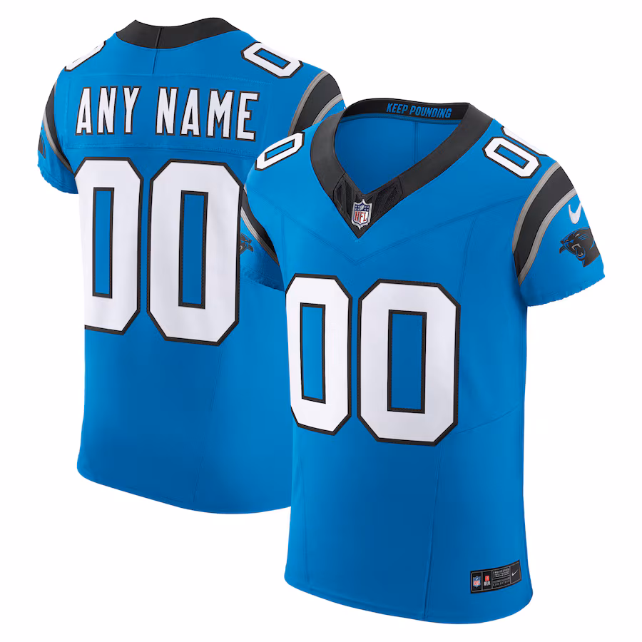 Men's Carolina Panthers Nike Blue Vapor F.U.S.E. Elite Custom Jersey - U-jersey