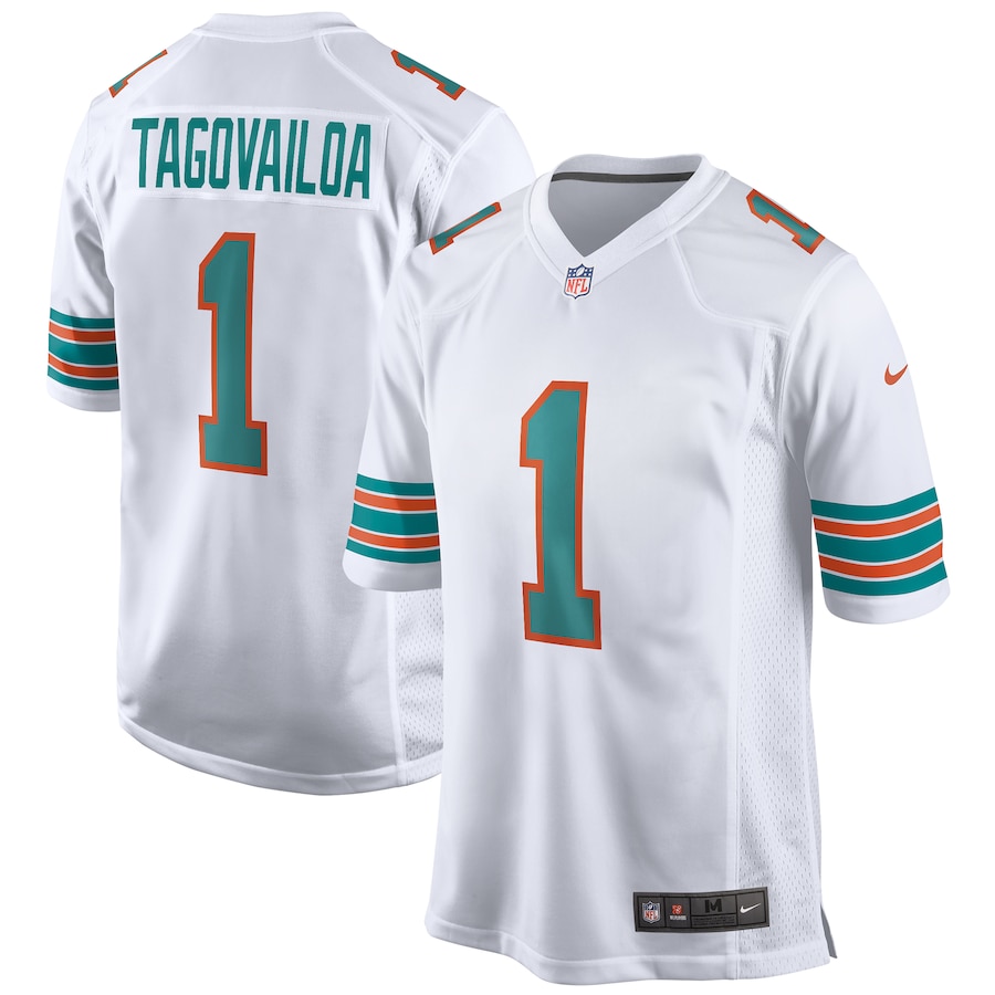 Men's Miami Dolphins Tua Tagovailoa Nike White 2nd Alternate Game Jersey - U-jersey