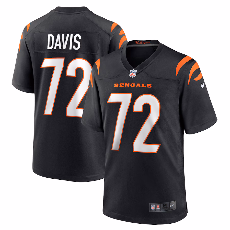Men's Cincinnati Bengals Domenique Davis Nike Black Game Player Jersey - U-jersey