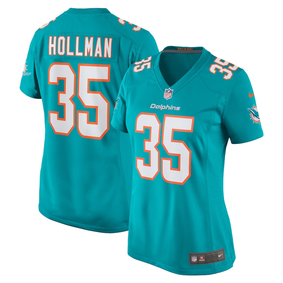 Women's Miami Dolphins Ka'Dar Hollman Nike Aqua Home Game Player Jersey - U-jersey