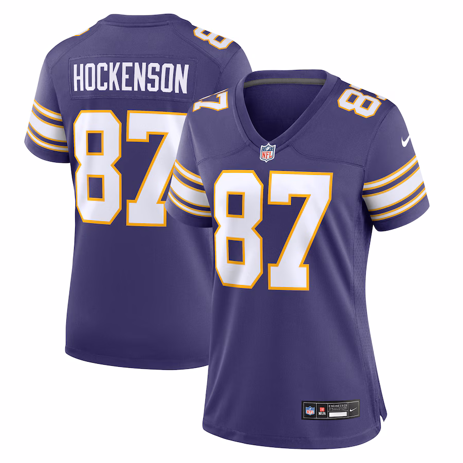 Women's Minnesota Vikings T.J. Hockenson Nike Purple Player Jersey - U-jersey