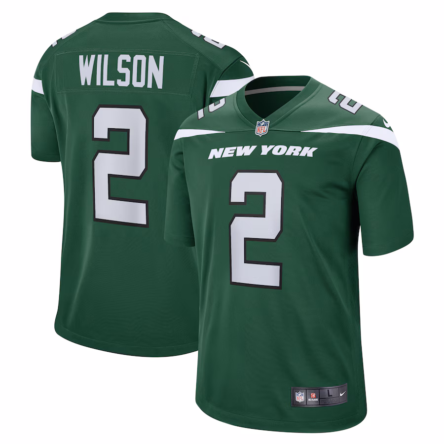 Men's New York Jets Zach Wilson Nike Gotham Green Game Jersey - U-jersey