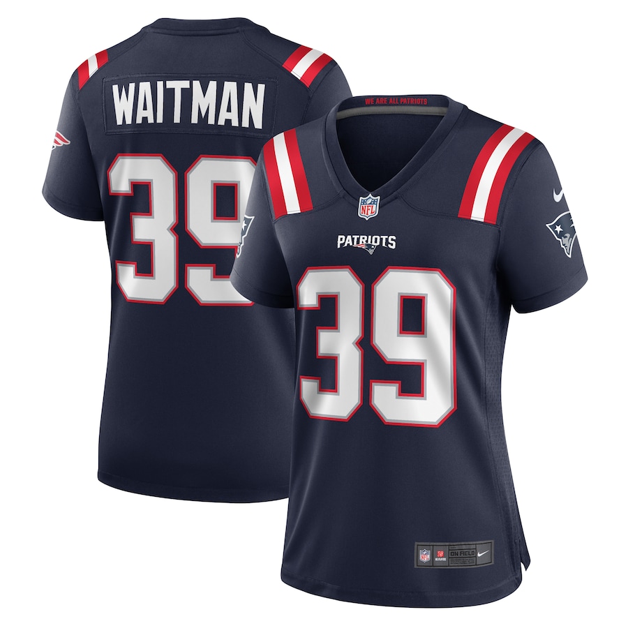 Women's New England Patriots Corliss Waitman Nike  Navy Team Game Jersey - U-jersey