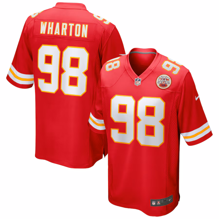 Men's Kansas City Chiefs Tershawn Wharton Nike Red Game Jersey - U-jersey