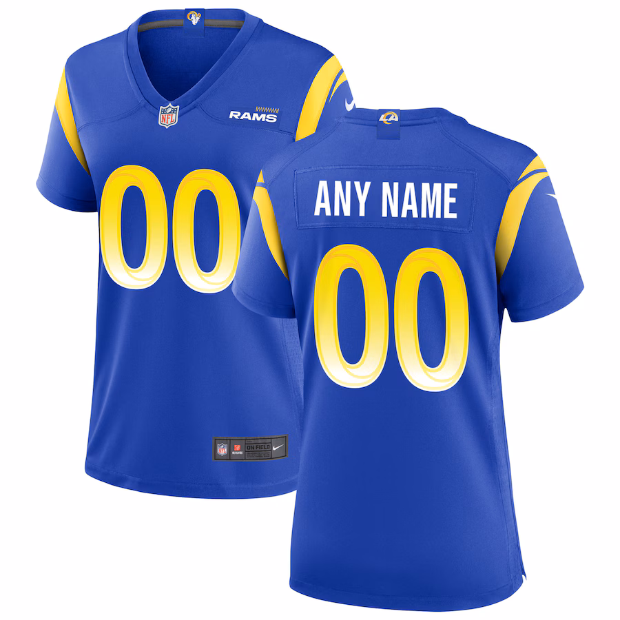 Women's Nike Los Angeles Rams Royal Custom Game Jersey - U-jersey