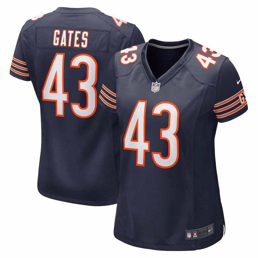 Women's Chicago Bears DeMarquis Gates Nike Navy Game Player Jersey - U-jersey